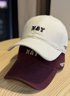 2026新款韩版百搭软顶鸭舌帽女防晒刺绣加大头围加深宽帽檐棒球帽