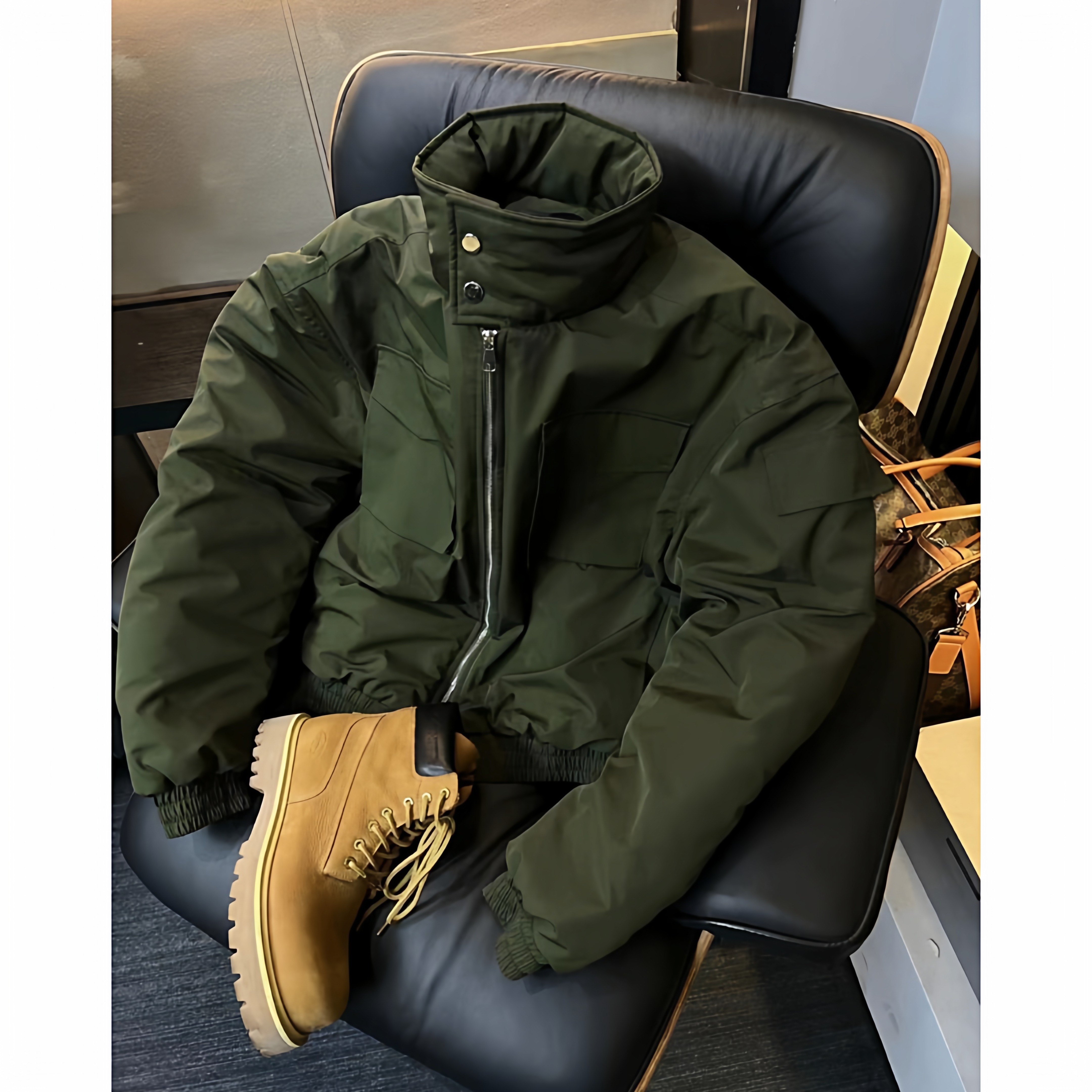 新款轻骑兵短款夹克棉服男士秋冬季立领廓形工装棉衣加厚棉袄外套,男装,棉衣,淘宝优惠券,粉丝福利购,淘宝优惠卷