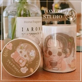 桐子原创第壹季少女日常粉色系动物花园手账和纸胶带可爱特油宽版