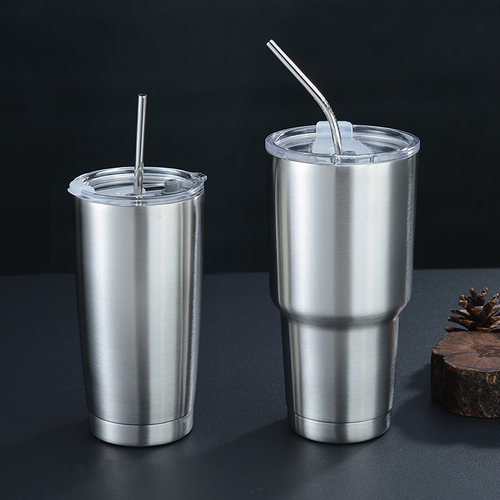 大容量304不锈钢双层马克保温杯