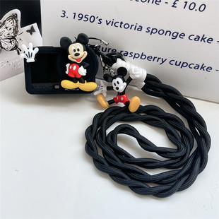 米奇大疆action6代5pro/4/3运动相机镜头盖保护套防尘壳带挂脖绳