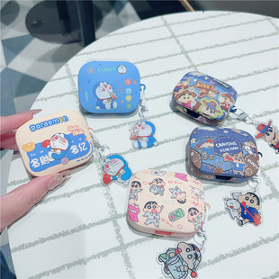 可爱蜡笔小新适用一加buds3V耳机保护套oneplusbuds4耳机壳1+buds4磨砂硅胶软壳送挂件卡通叮当猫充电仓盒套
