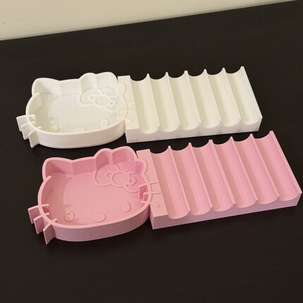 HelloKitty美甲笔架可爱粉白收纳盒