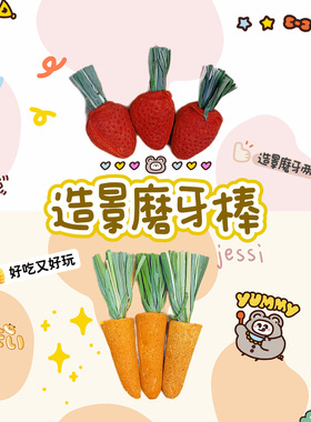 【DKJESSI】jessi家仓鼠金丝熊磨牙棒造景零食磨牙饼干花枝鼠