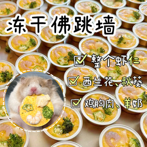 【DKJESSI】仓鼠冻干佛跳墙金丝熊零食营养增肥冻干花枝鼠零食