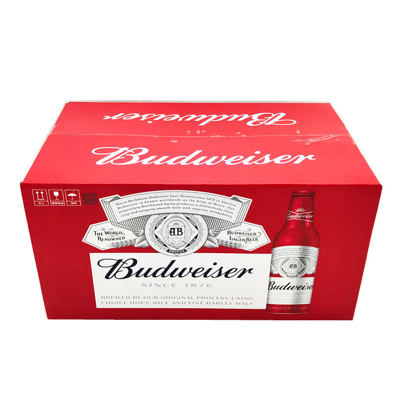 百威铝瓶啤酒红瓶铝罐百威budweiser355ml24瓶 新鲜日期整箱包邮