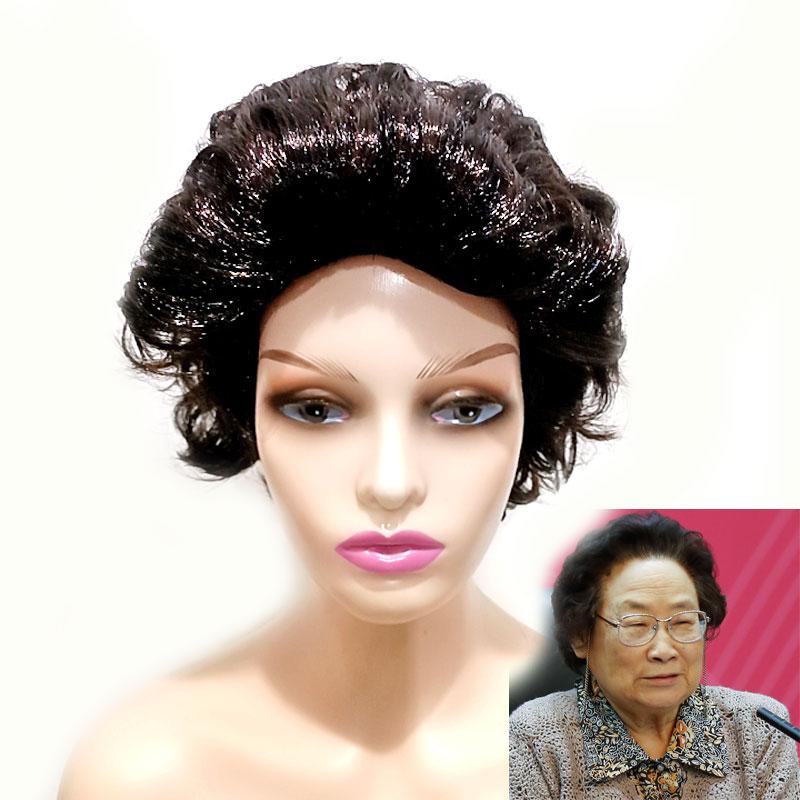 屠呦呦同款假发蓬松卷短发优雅