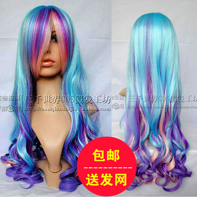 日系欧美彩色软妹风假发