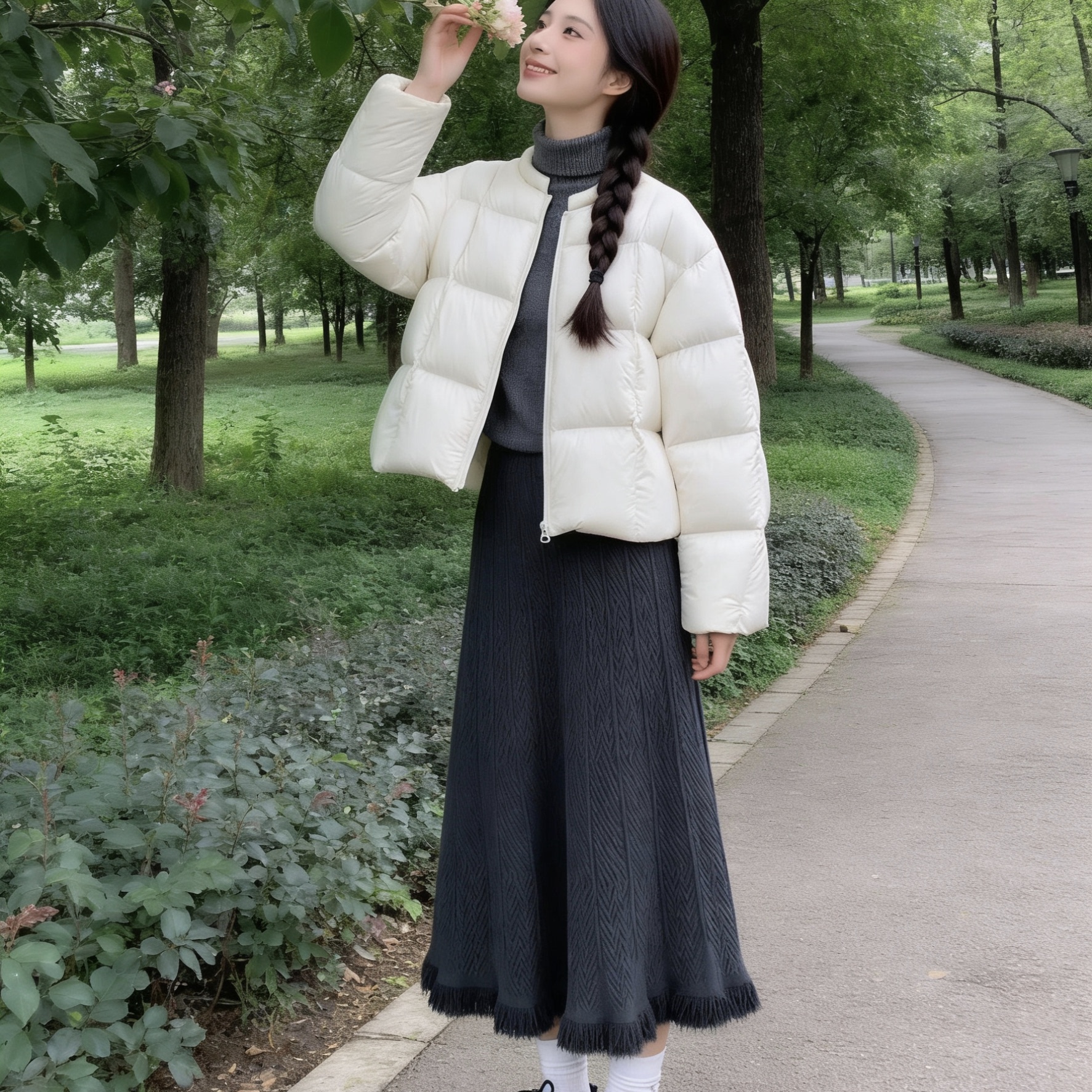 冬季小个子显瘦女款羽绒面包服