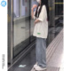 子潮ins 女春秋bf风日系显瘦学生阔腿裤 韩版 复古小个子直筒牛仔裤