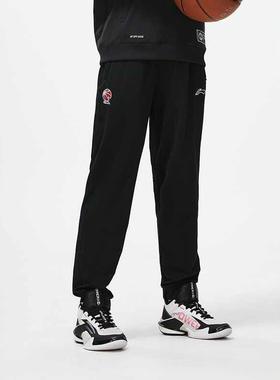 李宁2025卫裤男冬篮球时尚舒适简约常规收口休闲运动长裤AKLT883