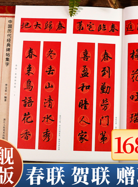 王羲之行书集字常用对联168幅 春联+贺联+赠联3大类 民间传统文化集字毛笔书法练字帖临摹学习 中国历代经典碑帖集字兰亭序圣教序
