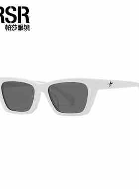 复古美式猫眼太阳镜女方圆脸防晒