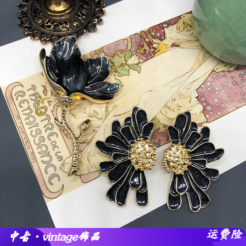 欧玛拉西洋中古风玉兰花胸花胸针