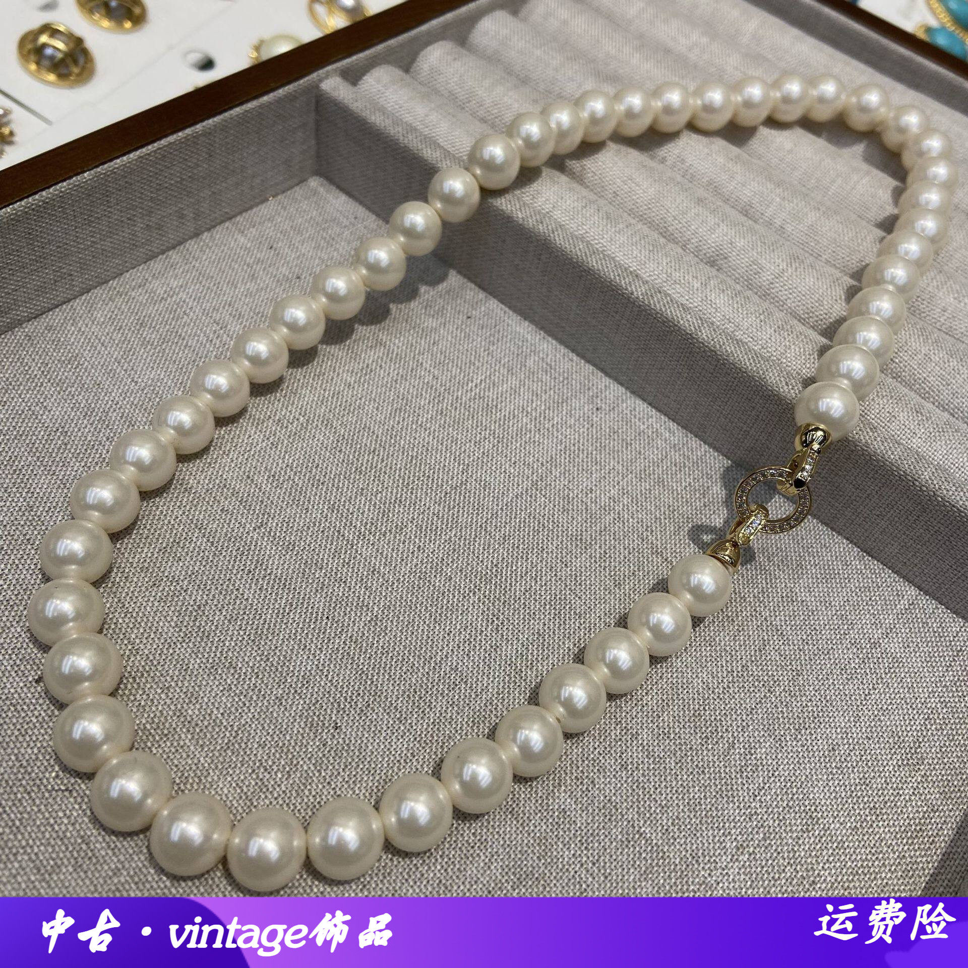 2025高品质10MM施家珍珠项链女小
