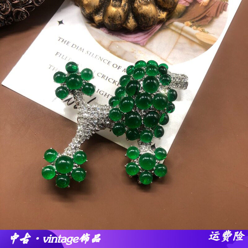 设计感时尚中古镶嵌莱茵石轻奢优