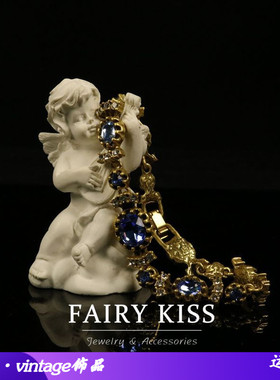 复古回流轻奢简约高级感莱茵石镶