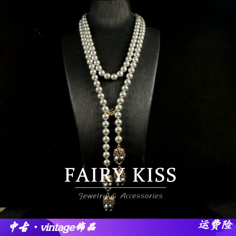中古vintage巴洛克项链耳环套装