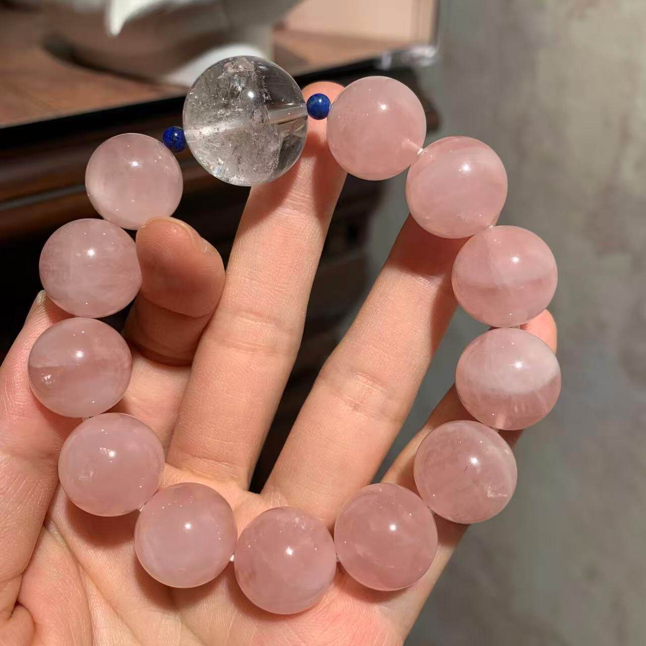 1420mm天然马达加斯加粉晶青金石