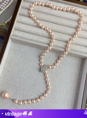 设计感施家珍珠水滴项链女秋冬轻