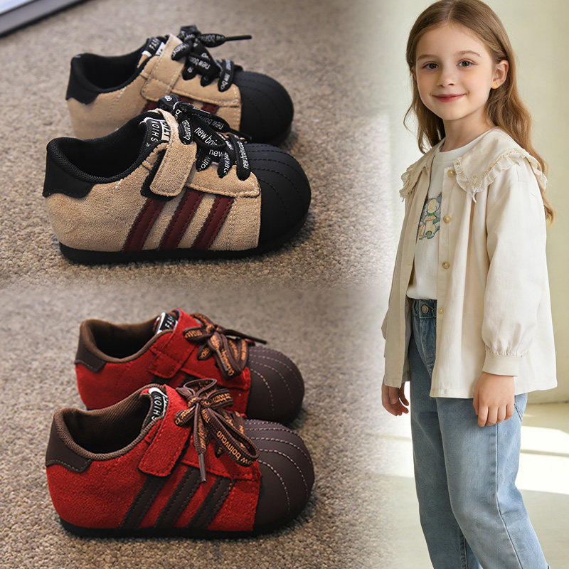 2026春秋季新款儿童宝宝鞋男童女童软底魔术贴运动鞋中小童德训鞋