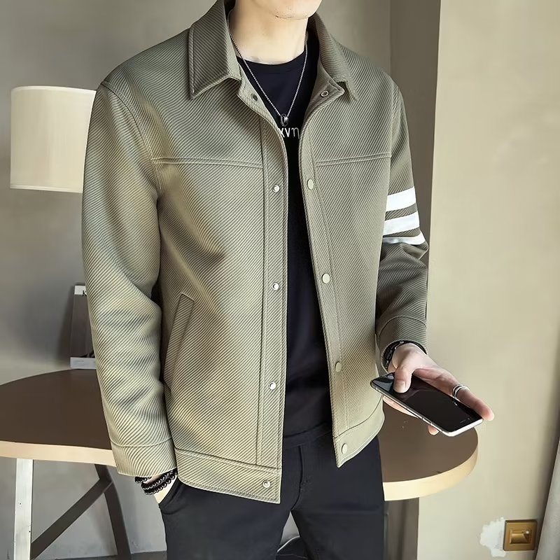 2025新款外套男春秋款大码时尚痞帅潮流港风高级感上衣服夹克男装
