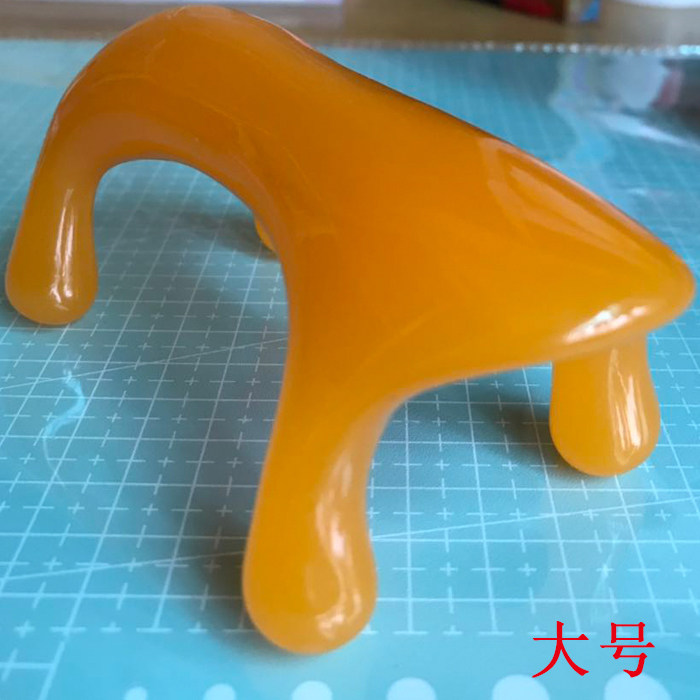 动力虎经络按摩器具全身肩颈椎脊椎背部按摩狗蜜蜡树脂按摩棒橘色