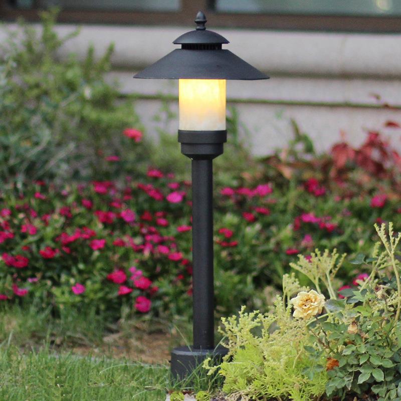 草坪灯户外防水复古景观庭院灯露台地灯小区别墅花园仿云石草地灯