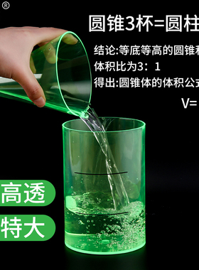 教诚小学数学六年级等底等高圆柱圆锥教具体积推导演示用教学模型