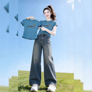 胖mm修身 大码 显瘦洋气上衣 t恤女春夏新款 小众设计感正肩圆领短袖