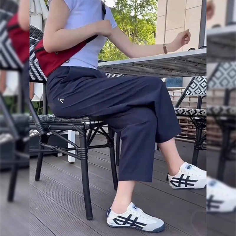 藏青色休闲哈伦裤女夏季薄款大码胖mm梨形身材宽松显瘦九分速干裤,女装/女士精品,休闲裤,淘宝优惠券,粉丝福利购,淘宝优惠卷