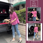 2025新款 微胖mm显瘦上衣茶系穿搭一整套衬衫 牛仔裤 夏装 两件套装 女