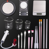 diy手工口红工具 改色分装 自制口红修复工具包电子秤加热器玻璃杯