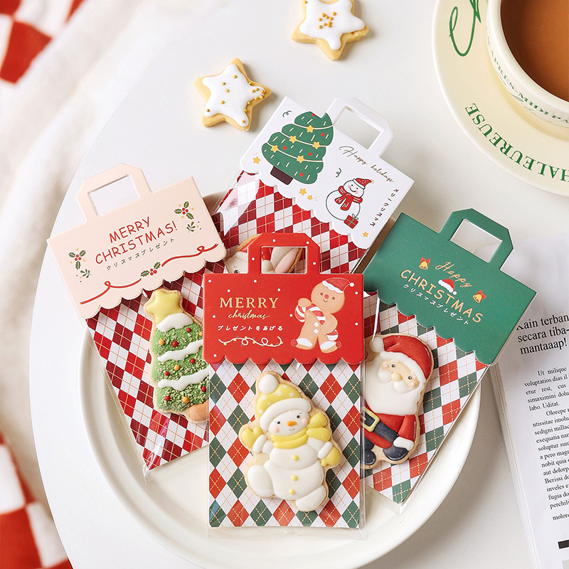圣诞糖果袋雪花酥饼干包装袋创意手提页眉卡头玛德琳糖霜曲奇袋子