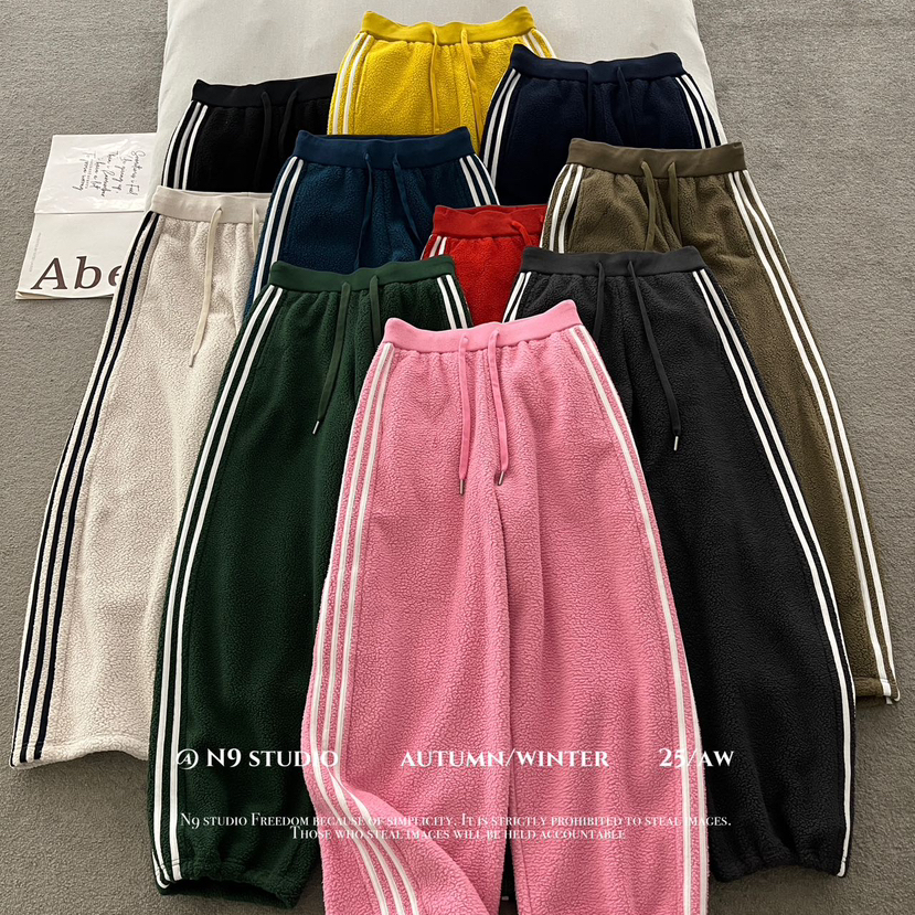 N9-冬上新运动风宽松撞色加绒卫衣裤N25-1082