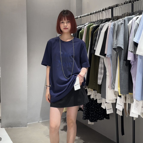 OPEN-26年夏上新简约字母印花宽松休闲短袖T恤71699