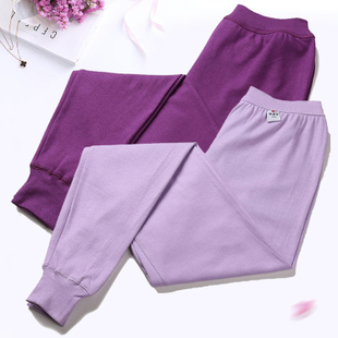 老太太薄款 线裤 内裤 女老人纯棉毛裤 舒服 弹力高腰睡裤 奶奶保暖秋裤