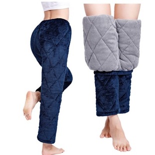 子蓄热抗寒 老人保暖裤 7080岁奶奶加厚睡裤 女冬老太太法兰绒夹棉裤
