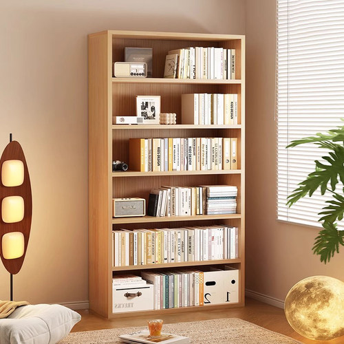 书架落地置物架一体靠墙书柜儿童家用简易书架转角杂物柜储物柜子