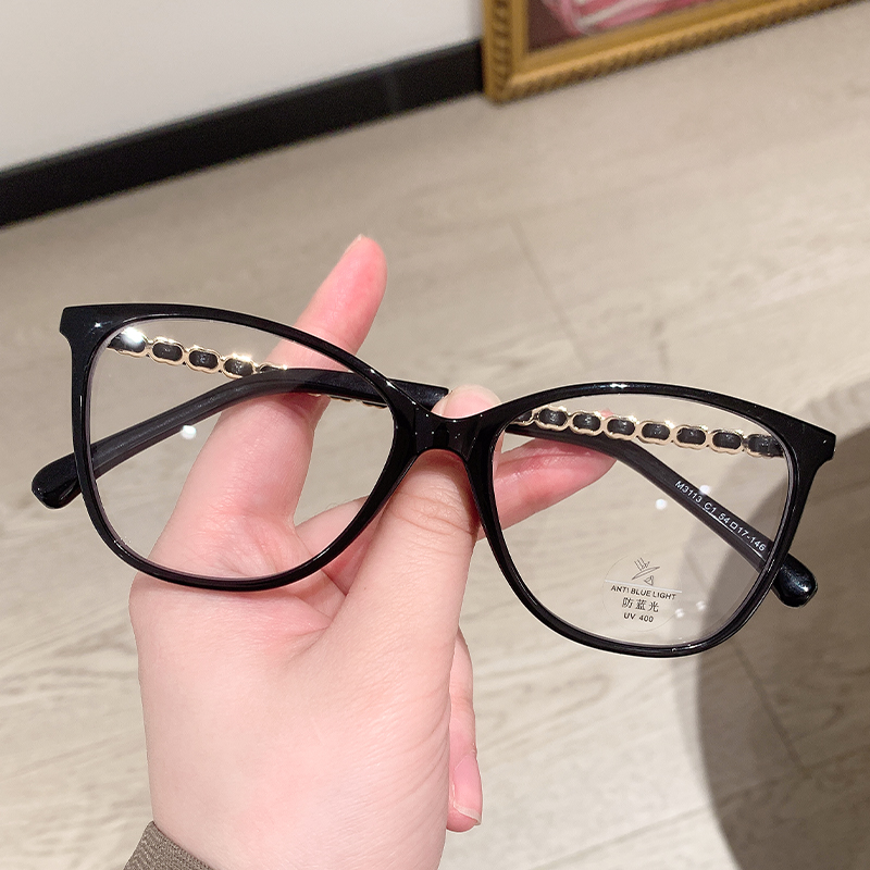 透明白眼镜近视女防辐射抗蓝光素颜韩版潮平光手机护眼睛可配度数