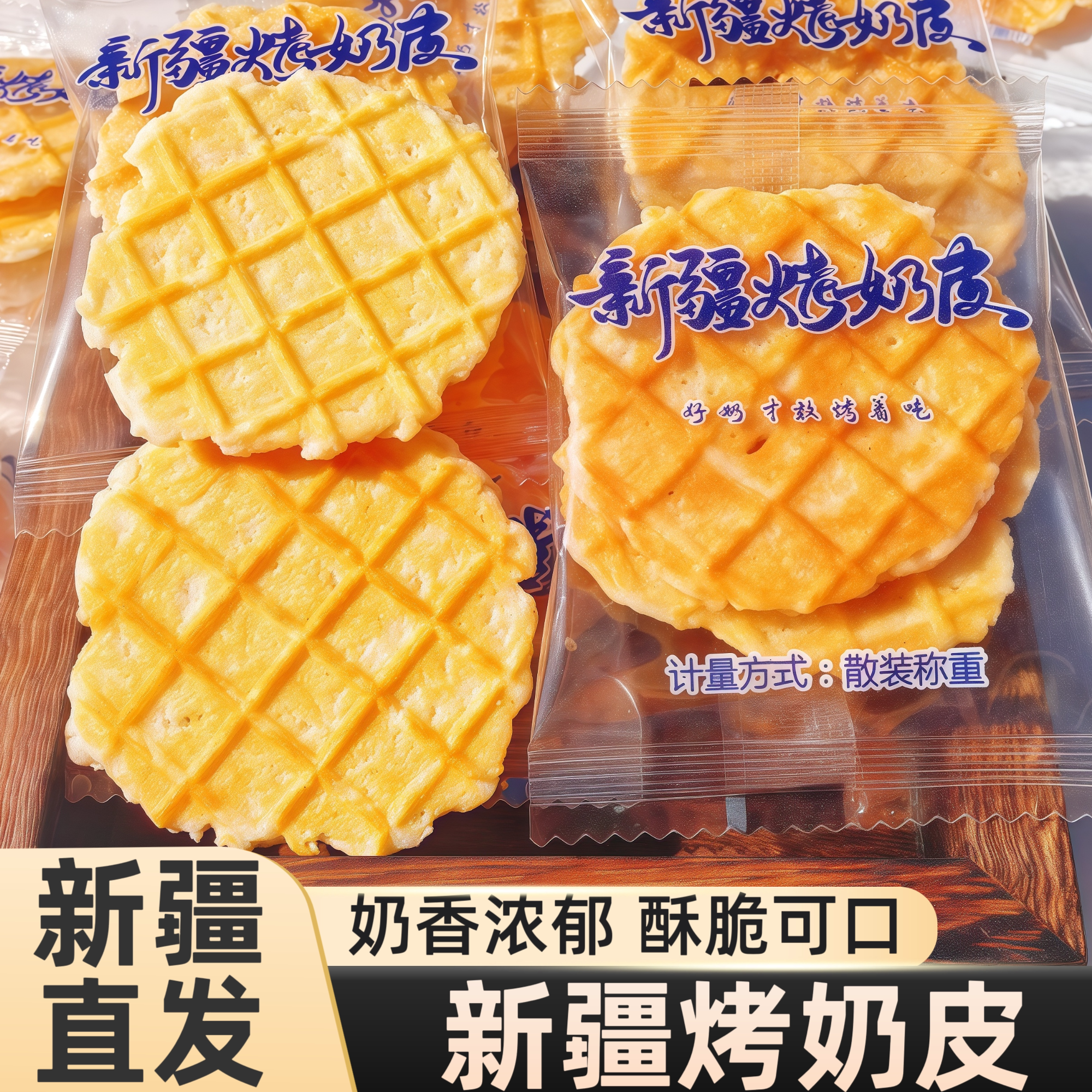 新疆烤奶皮120g儿童奶制品零食奶香浓郁酥脆烤奶脆片新疆特产散装