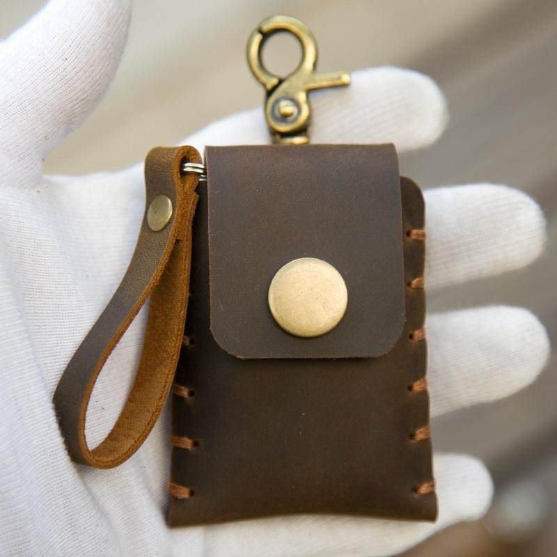 头层牛皮通用汽车钥匙包男复古通用手工家用真皮挂钩挂腰钥匙套男