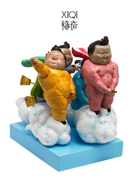 稀奇艺术收藏级限量版雕塑瞿广慈亲笔签名《發利波特》桌面摆件