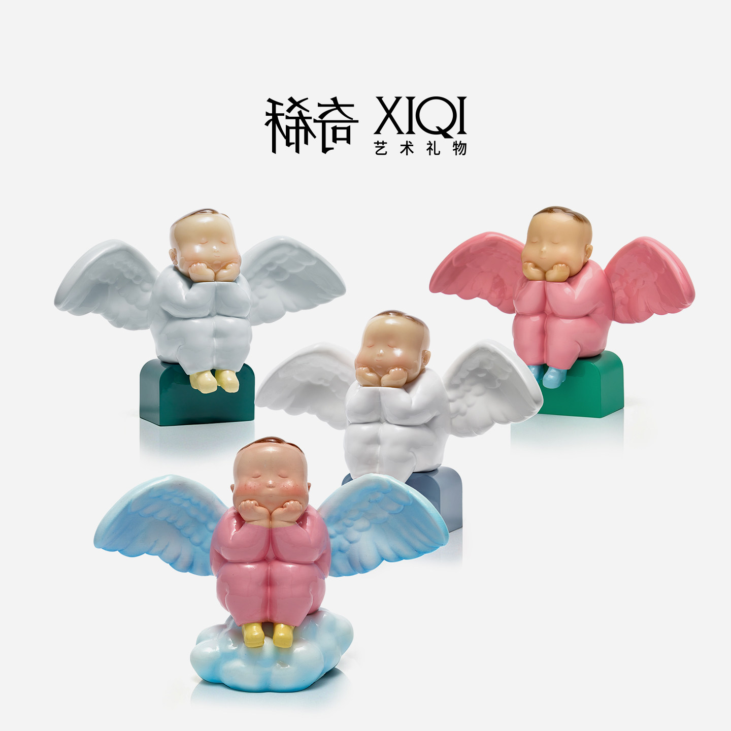 稀奇艺术《天使比比》治愈轻奢创意家居摆件桌面玄关雕塑生日礼物