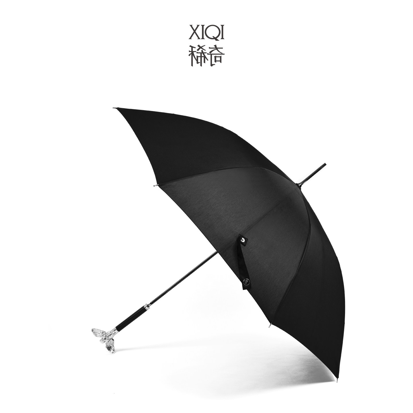 稀奇艺术《天使印花伞》黑色伞面轻奢高雅晴雨两用直柄伞商务礼品