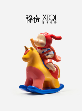 稀奇艺术《超级马力》家居玄关雕塑温馨摆件乔迁生肖礼物礼盒