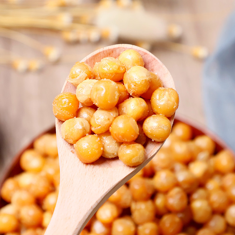 黄金豆油炸豌豆250g袋装牛肉味香酥脆零食香辣豌豆小吃下酒菜年货