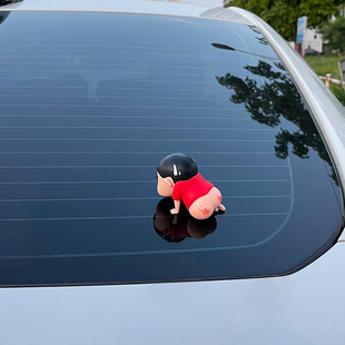 蜡笔小新汽车外部装饰摆件中控台2024新款立体车尾个性挂件治愈系