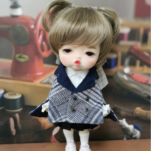 ob11娃衣格子斗篷12分8分bjd