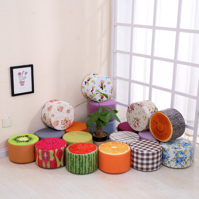 实木时尚风布艺创意小凳子